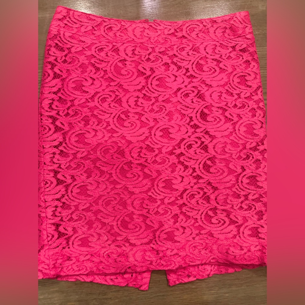 Merona Hot Pink Lace‎ Skirt !!//